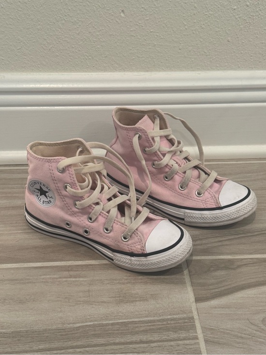 Converse Other - Converse Kids Pink High Top Chuck Taylor Sneakers